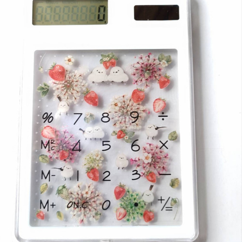 再販✕3 ～シマエナガのハーバリウム電卓～ ハーバリウム・植物