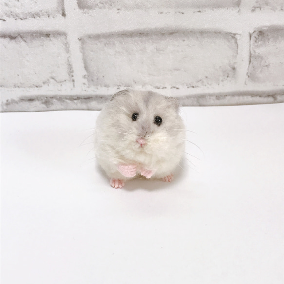 羊毛　ハムスター　ブルーサファイア まんまるハムスター（ブルーサファイア） 羊毛フェルト