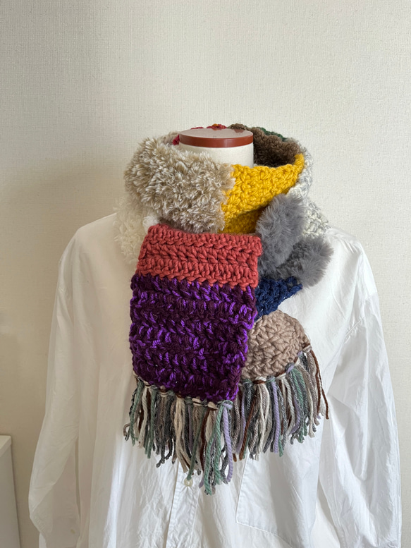 ✴︎NKNIT✴︎ヒョウ柄マフラー NKNIT マフラー ✴︎NKNIT✴︎ヒョウ柄