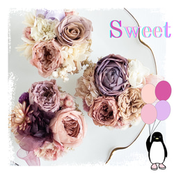 選べる❁日常ペンギンフラワー 自家製プリザーブドフラワーと短いメッセージ お花のカップケーキ 8枚目の画像