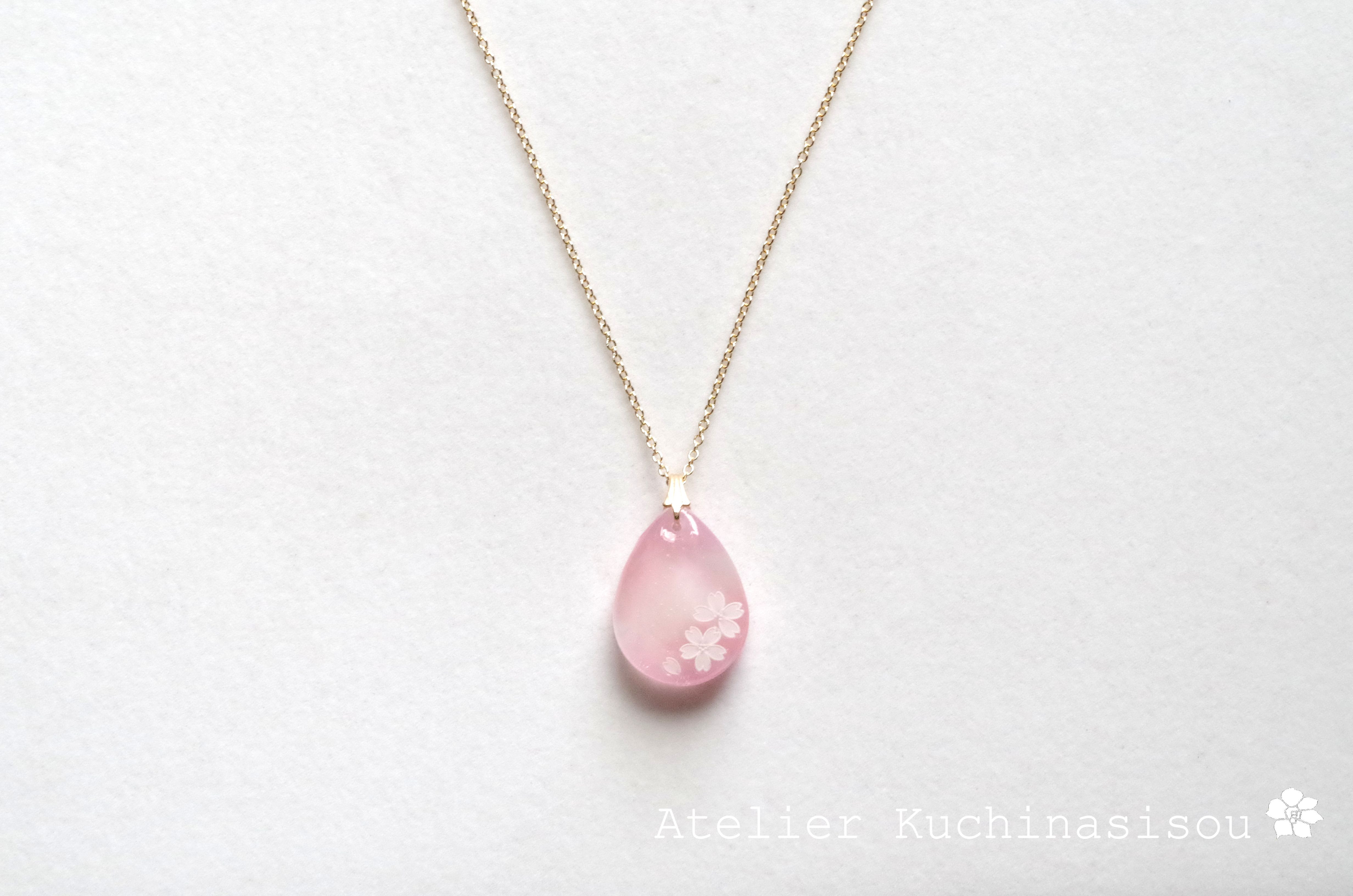 【受注製作】【Creema限定】レジンアート　雫のマーブルピアス/イヤリングとペンダント〈ロマンティックピンク〉