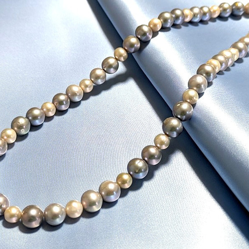 ピンク＆グレー淡水パールネックレス ネックレス・ペンダント 裕都