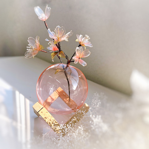 春の特盛　実のある枝12本セット　ワイヤークラフト　ディップアート　一輪挿し 数量限定】桜の枝 花瓶 セット ディップアート アメリカンフラワー 桜