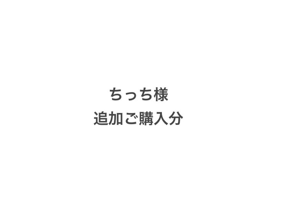 ちっち様　追加ご購入分 1枚目の画像