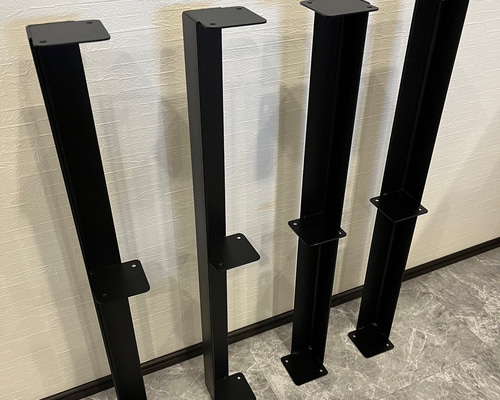 最新作 無骨なアイアン脚2点1セットH　板付きスリムシェルフイベント什器 最新作 無骨なアイアン脚2点1セットH 木の板付き スリムシェルフ