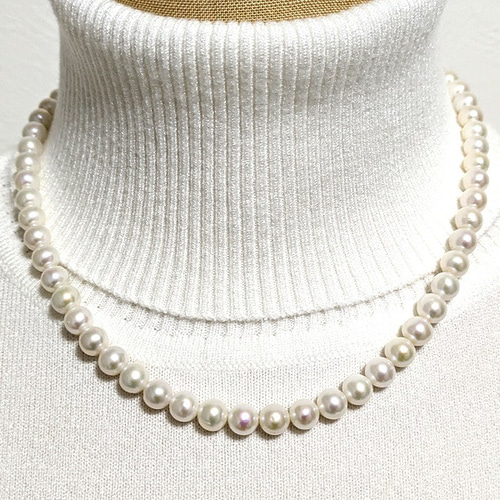 フォーマル入園式入学式 淡水パール ネックレス&ブレスレット＝60cm