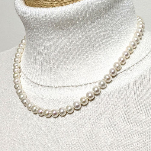 フォーマル入園式入学式 淡水パール ネックレス&ブレスレット＝60cm