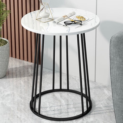 大理石調 ラグジェリー サイドテーブル おしゃれ かわいい インテリア コーヒーテーブル ch-170 2枚目の画像