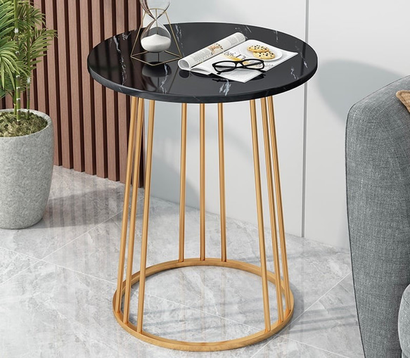 大理石調 ラグジェリー サイドテーブル おしゃれ かわいい インテリア コーヒーテーブル ch-170 3枚目の画像