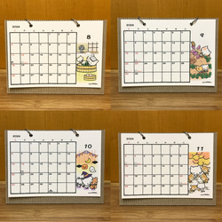 (4月始まり)ミコちゃん　卓上カレンダー　2024年 4枚目の画像