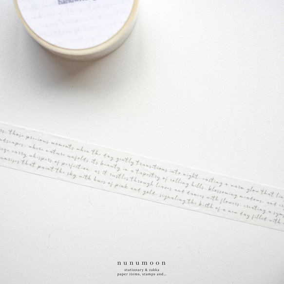 nunumoon original　英字マスキングテープ　handwriting　11045 3枚目の画像