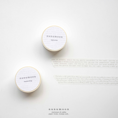 nunumoon original 英字マスキングテープ handwriting 11045