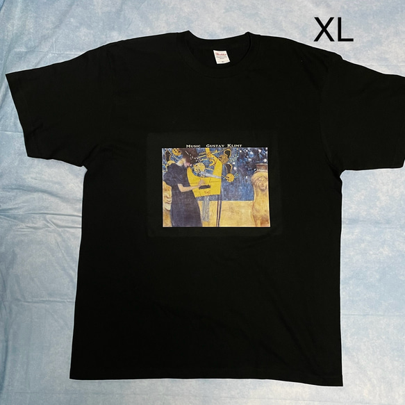 クリムト　音楽　綿5.6オンスTシャツXLサイズ黒　 1枚目の画像