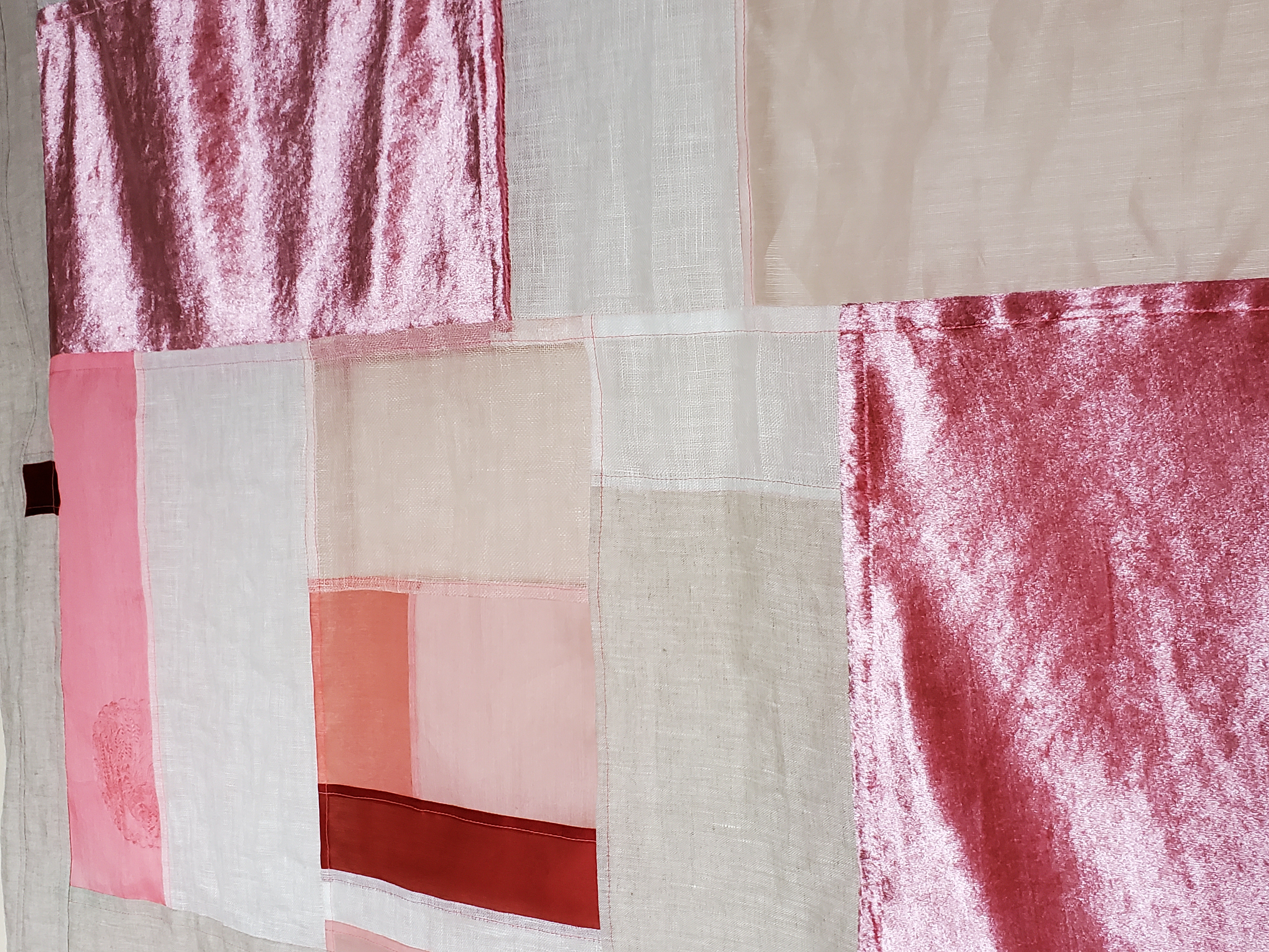 ポジャギ　サーモンピンク