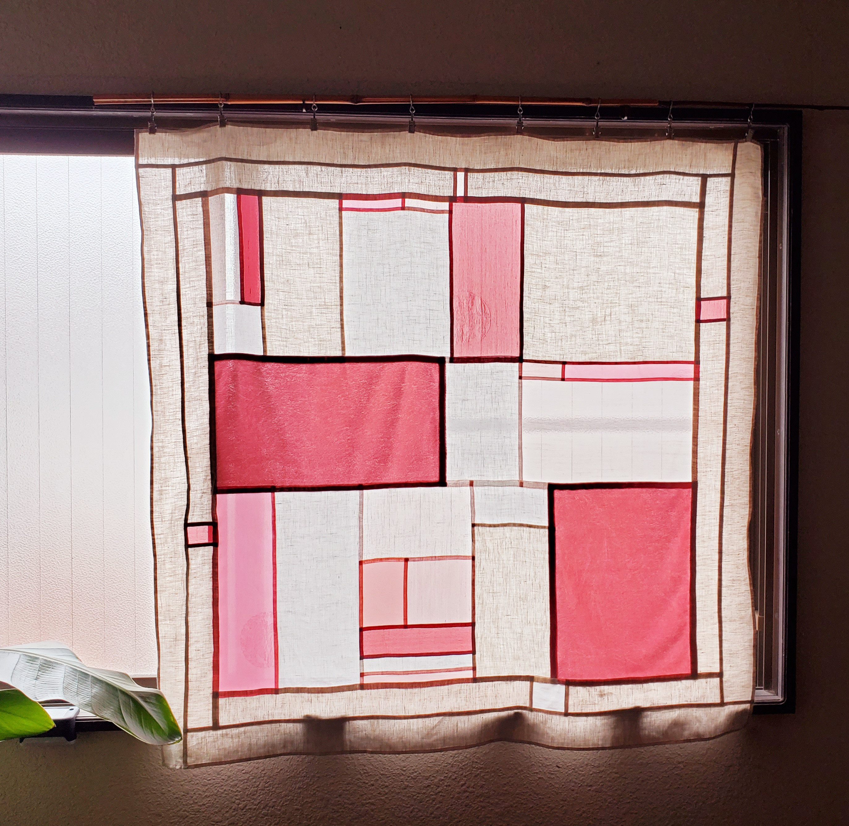 ポジャギ　サーモンピンク