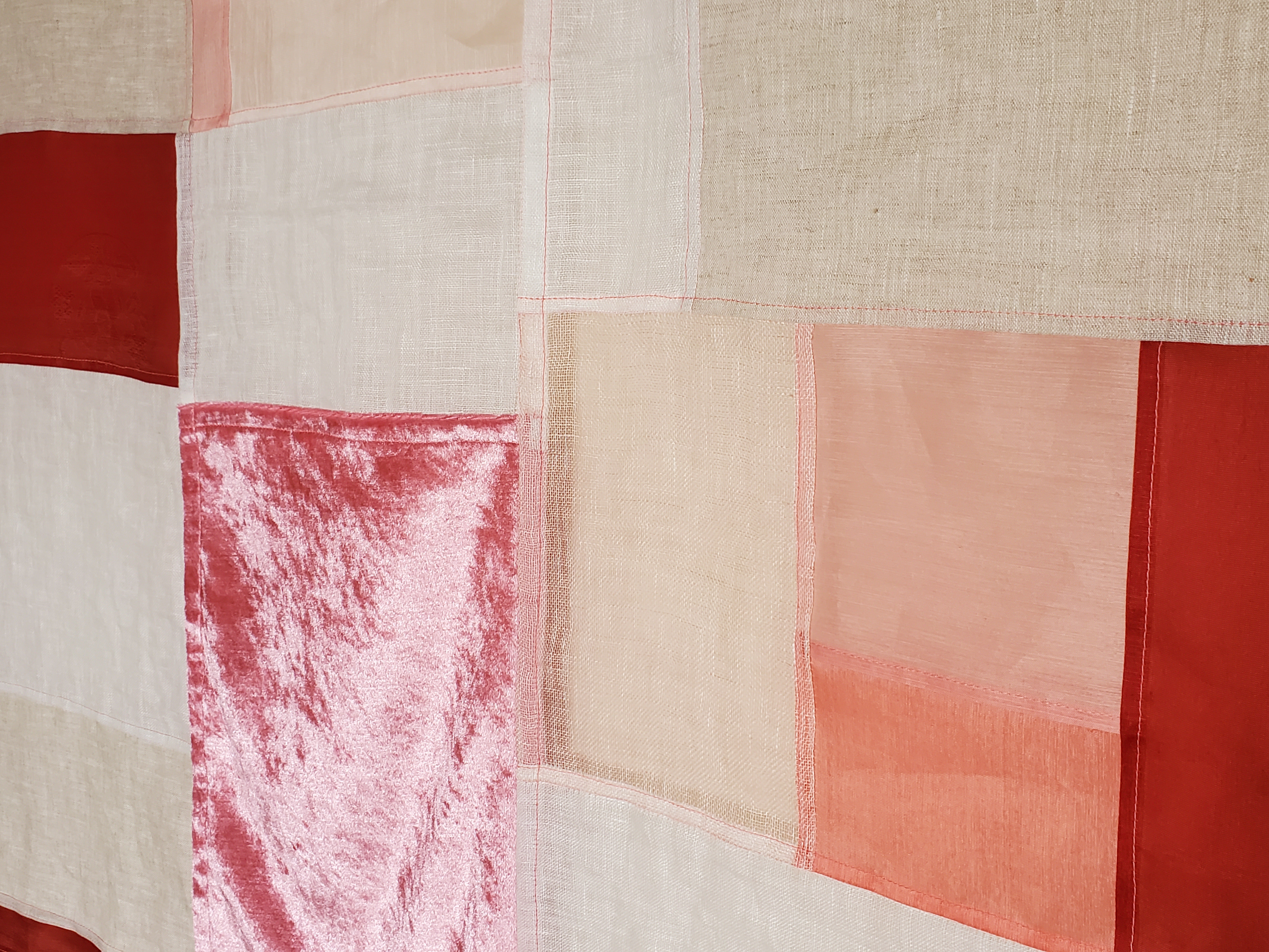 ポジャギ　サーモンピンク