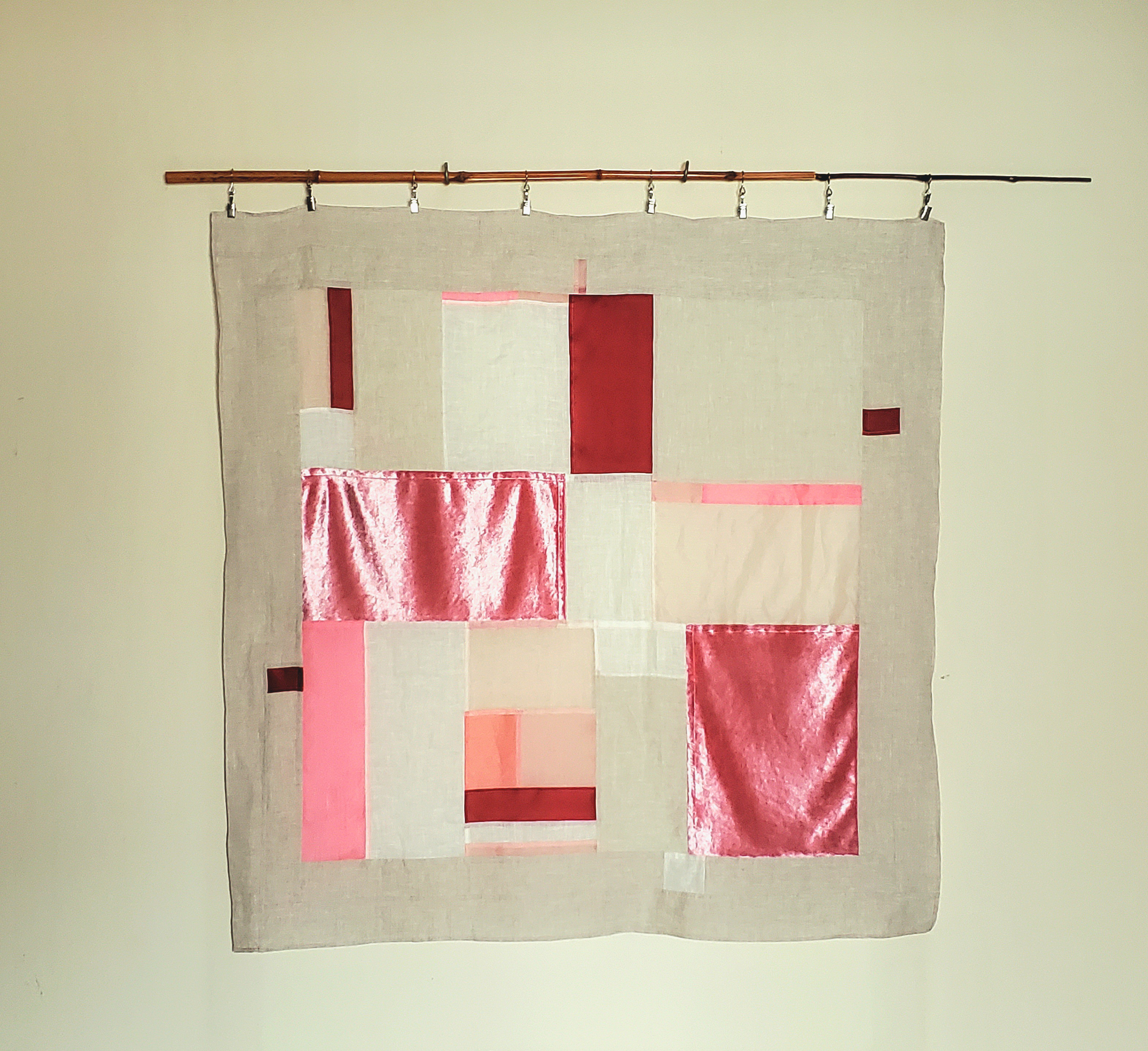 ポジャギ　サーモンピンク