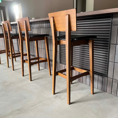 受注生産品】カウンターチェア～タモ無垢材仕様 スタイリッシュ