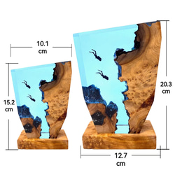 卓上照明 行灯 ライト スタンドライト テーブルランプ ランプ  海アート レジンアート 装飾 飾り 新居祝い 母の日 5枚目の画像