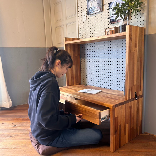 アカシアの学習机 ワークデスク ロータイプ サイズ変更可能 900×450