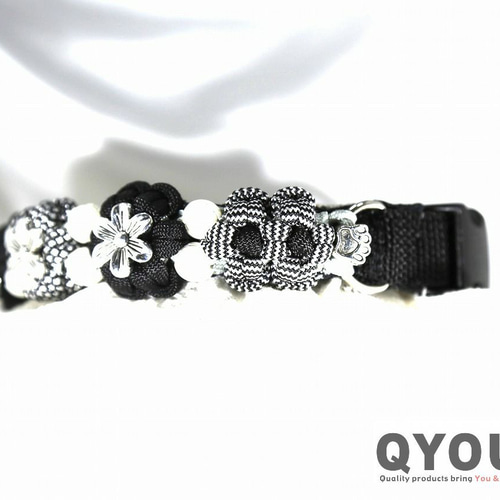 パラコード犬用首輪〈Lサイズ：35～38cm〉 ParaWan combi Fleurs Glen