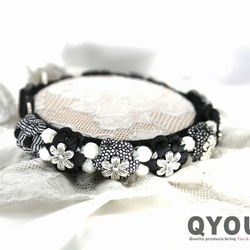 パラコード犬用首輪〈Lサイズ：35～38cm〉 ParaWan combi Fleurs