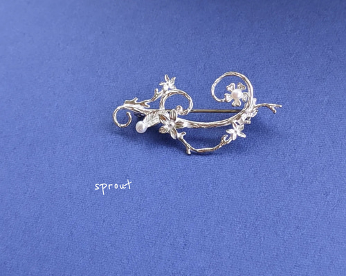 silver925 ツタのブローチ ブローチ スプラウト 通販 17365775｜Creema
