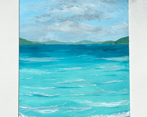 deep ocean   ハンドメイドパステル画　絵画アート原画 deep ocean ハンドメイドパステル画 絵画アート原画