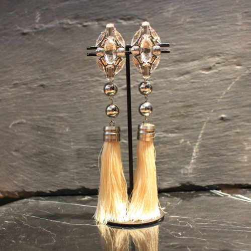 フープ 2way ヴィンテージスワロフスキー ブライダルアクセサリー