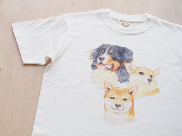 【数量限定】犬好きさんのためのオーガニックコットン半袖Tシャツ 3枚目の画像