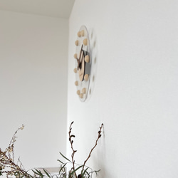 壁掛け時計 - クリア透明＆自然木製デザイン | 静かで可愛いインテリア時計 9枚目の画像
