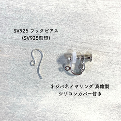 〈Silver925〉トリコロール 鈴なり つぶつぶピアス/イヤリング 6枚目の画像