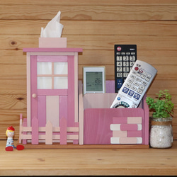 ティッシュケース かわいいお家（フロリダピンク＆ピンク） ティッシュ