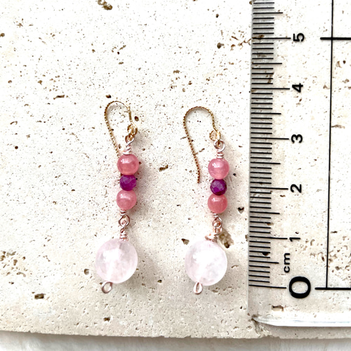 ✤ローズクォーツとインカローズのペンダントセット✤天然石ペンダント