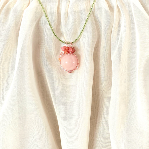 ✤ローズクォーツとインカローズのペンダントセット✤天然石ペンダント