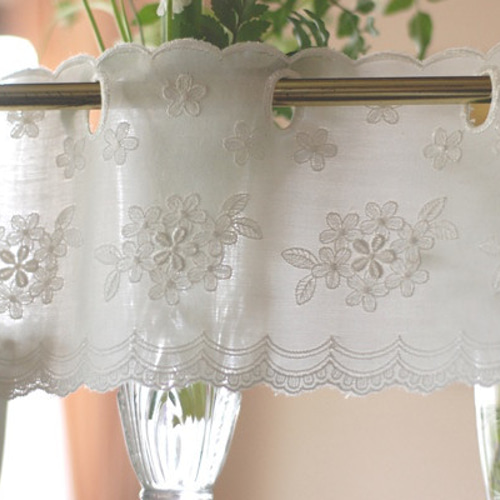 カフェカーテン☆無地☆確かに短いカフェカーテンです「ミニカフェ