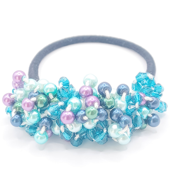 じゃらじゃら ヘアゴム 美しすぎる(〃艸〃)ブルー