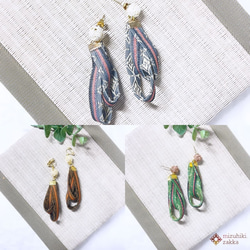 水引ピアスorイヤリング⁂和装でもカジュアルでも活躍♡*ご縁を結ぶ水引