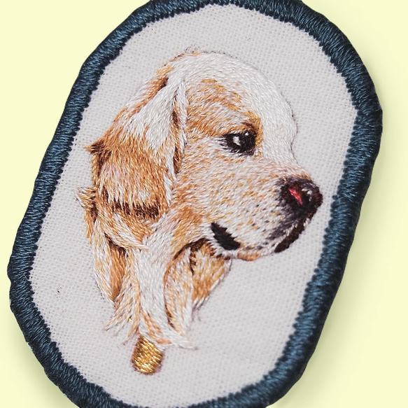 【オーダーメイド】ペット刺繍〜ゴールデンレトリバーのブローチ〜 人気・おすすめ｜使いやすい・旅行におすすめ 品質保証 全国発送 在庫限り