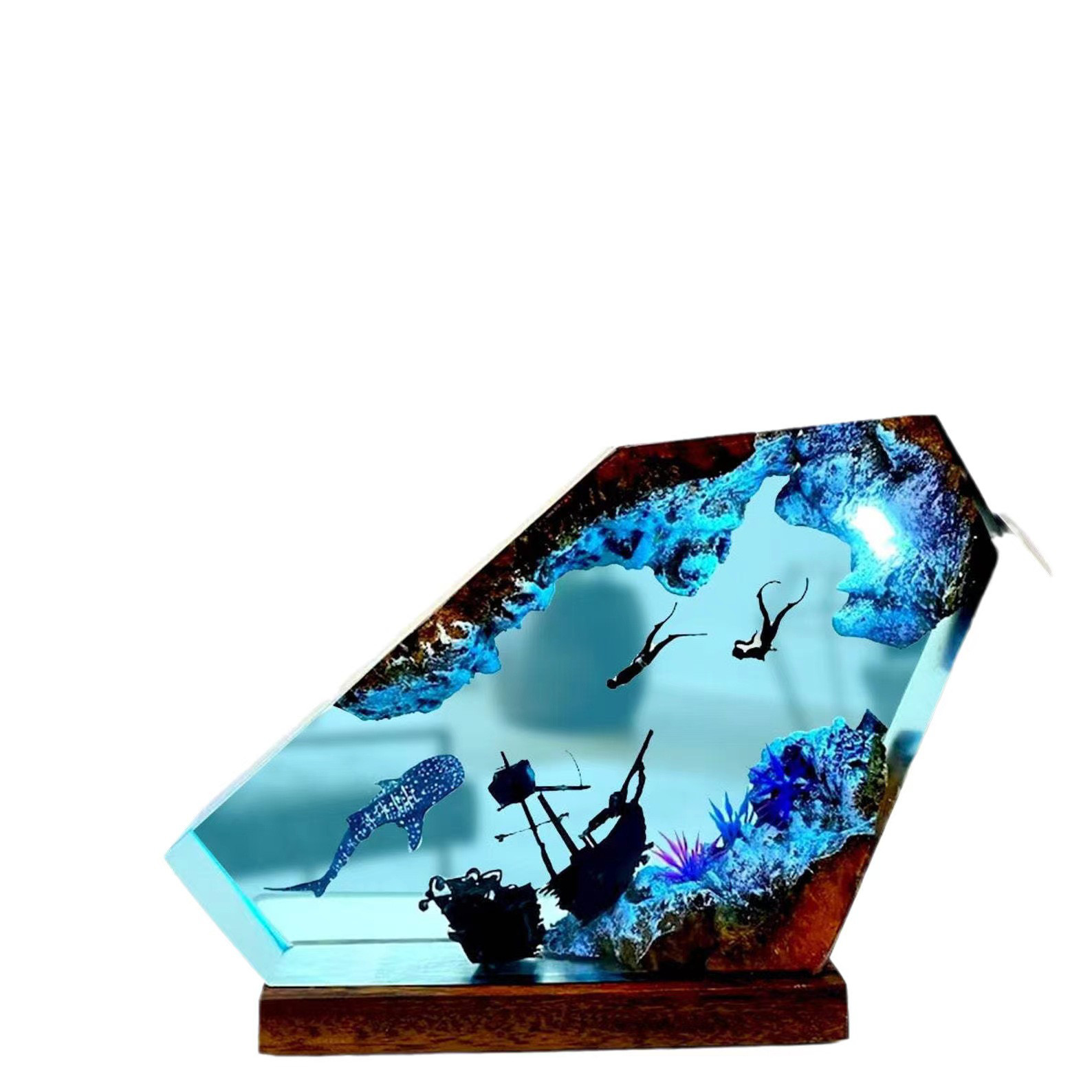 卓上照明 行灯 ライト スタンドライト テーブルランプ ランプ  海アート レジンアート 装飾 飾り 新居祝い 母の日