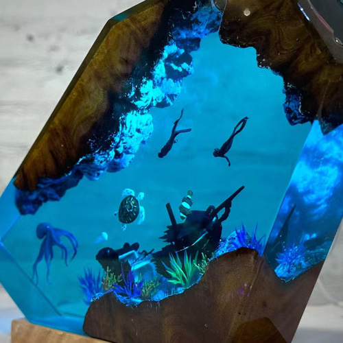 卓上照明 行灯 ライト スタンドライト テーブルランプ ランプ 海アート