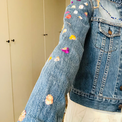 Cowboy jacket   リメイク　布製　スローファッション　刺繍　手刺繍　再生　ハンドメイド　1957 15枚目の画像