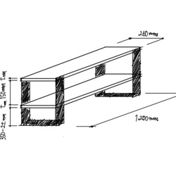 オーダーページ　テレビボード　飾り棚 1枚目の画像