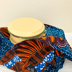 MERMEO【AB−S2】アフリカンバティックのあずま袋Sサイズ /アフリカ布 お弁当包み 5枚目の画像