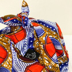 MERMEO【AB−S3】アフリカンバティックのあずま袋Sサイズ /アフリカ布 お弁当包み 3枚目の画像
