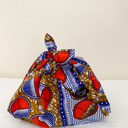 MERMEO【AB−S3】アフリカンバティックのあずま袋Sサイズ /お弁当包み 2枚目の画像