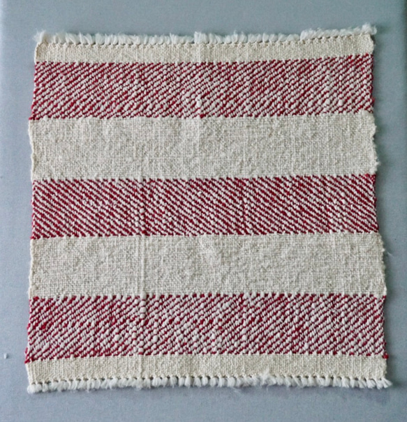 手織り　ハンカチ　リサイクルコットン　TEN-009 4枚目の画像