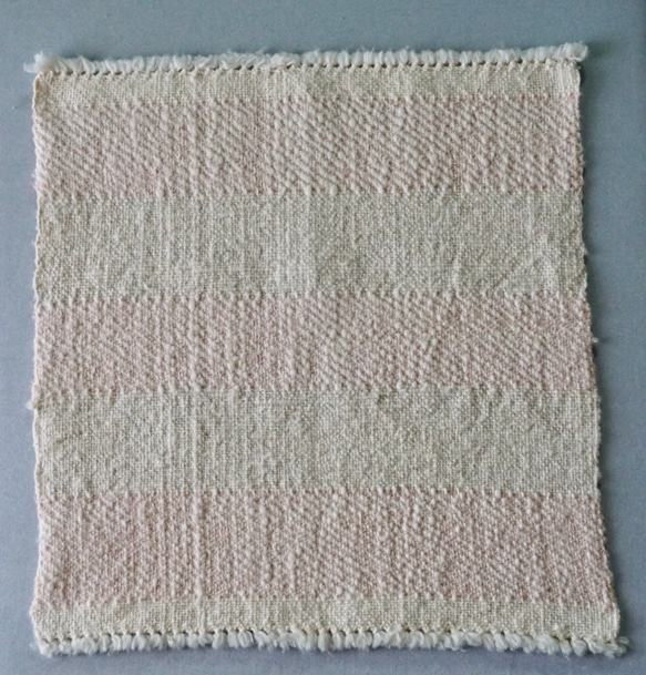 手織り　ハンカチ　リサイクルコットン　TEN-010 4枚目の画像