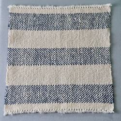 手織り　ハンカチ　リサイクルコットン　TEN-011 4枚目の画像