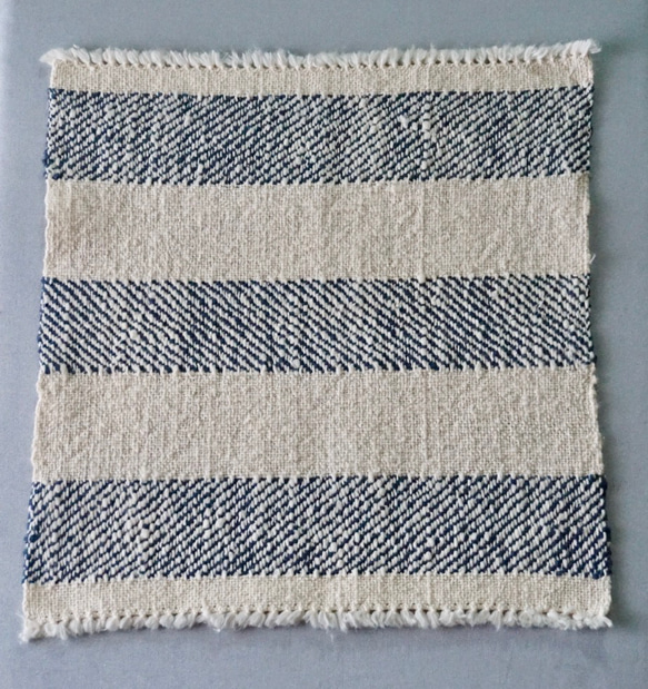 手織り　ハンカチ　リサイクルコットン　TEN-011 4枚目の画像